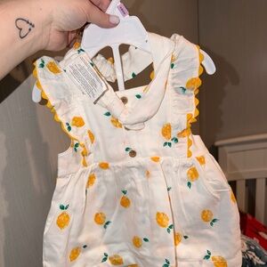 Lemon Print Baby Romper
